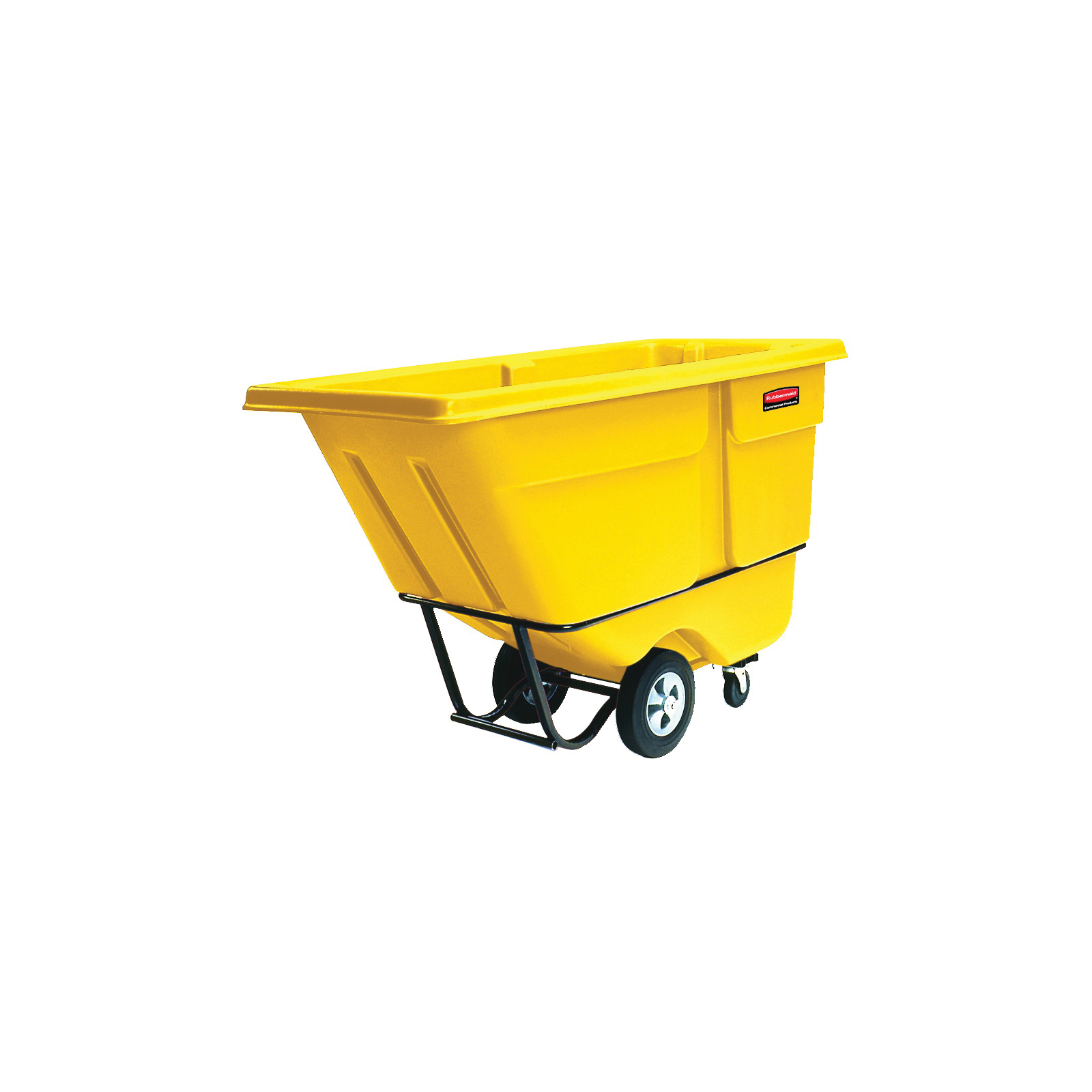 Rubbermaid FG131500YEL Durable Rotomolded Standard Duty Tilt Truck, 1250 lb Load, 1 cu-yd Volume, Yellow, HDPE, 72.2 in OAL