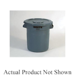 Rubbermaid BRUTE FG260900GRAY Container Lid, Round Container, Plastic, Gray, 17-1/8 in L x 17-1/8 in W