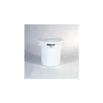 Rubbermaid BRUTE FG260900WHT Container Lid, Round Container, Plastic, White, 17-1/8 in L x 17-1/8 in W
