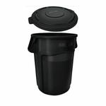 Rubbermaid BRUTE FG261960BLA Trash Can Lid, Round Container, Plastic, Black, 19.88 in L x 19.88 in W