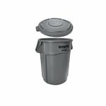 Rubbermaid BRUTE FG261960GRAY Trash Can Lid, Round Container, Plastic, Gray, 19.88 in L x 19.88 in W
