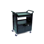 Rubbermaid FG345700BLA Service Utility Cart, 33.6 in L x 18.6 in W x 37.8 in H, 200 lb Load, Black
