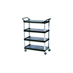Rubbermaid FG409600BLA Open Sided Shelf Cart, 40.6 in L x 20 in W x 37.8 in H, 300 lb Load, Black