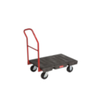 Rubbermaid FG440600BLA Heavy Duty Small Platform Truck With 6 in Polyolefin Casters, 36 in L x 24 in W x 39-3/4 in H, 2000 lb Load, Black