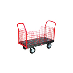 Rubbermaid FG448600BLA Side Panel Platform Truck With 8 in Polyolefin Casters, 56 in L x 24.2 in W x 41.2 in H, 2000 lb Load, Black