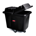 Rubbermaid FG460800BLA Standard Duty Cube Truck, 8 cu-ft Volume, 300 lb Load, Black, HDPE, 38 in OAL