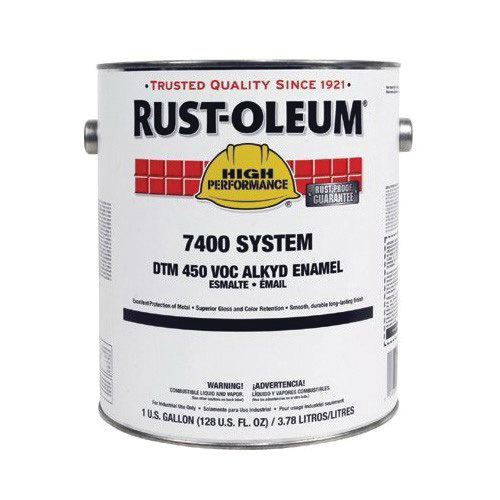 Rust-Oleum 1210402 7400 System 1-Component DTM Alkyd Enamel Coating, 1 gal Container, Liquid Form, Fire Hydrant Red, 230 to 390 sq-ft/gal Coverage