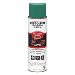 Rust-Oleum 1634838 M1600 Precision Line Solvent Based Inverted Marking Paint, 17 oz Container, Liquid Form, Safety Green, 600 to 700 linear ft/gal with 1 in W Stripe Coverage