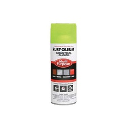 Rust-Oleum 1642830 1600 System Multi-Purpose Enamel Spray Paint, 12 oz Container, Liquid Form, Fluorescent Yellow, 12 to 15 sq-ft/can Coverage