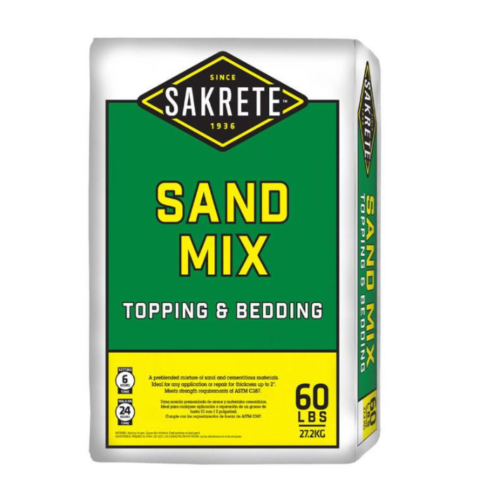 Sakrete 65306217 High Strength Sand Mix, 60 lb Bag, Gray