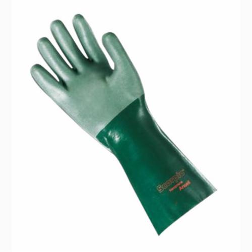 Scorpio 212515 8-354 Fully Coated Heavy Duty Chemical-Resistant Gloves, SZ 8, Neoprene, Green, Cotton Interlock Knit Wrist Lining, 14 in L, Resists: Acid, Caustic, Oil and Solvent, Supported Support, Gauntlet Cuff