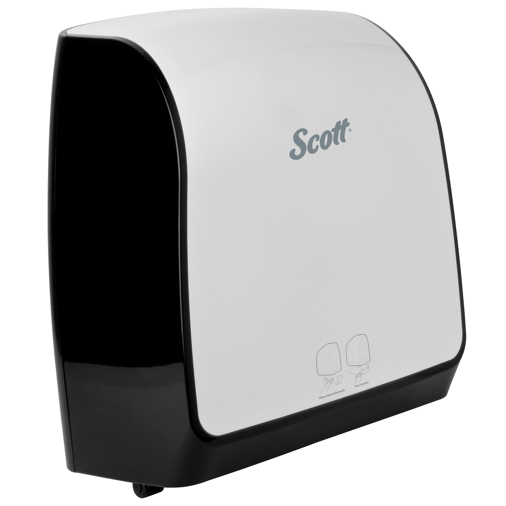 Scott 34349 MOD* E Electronic Hard Roll Towel Dispenser, 9.18 in OAL, Wall Mount, Plastic, Domestic