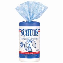 SCRUBS 42230 Hand Cleaner Towel, 30 Towels, Cloth, Blue/White