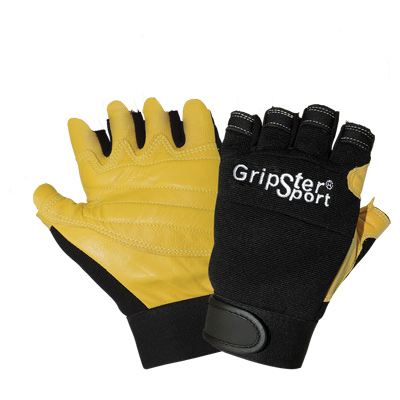 Gripster Sport Fingerless Premium-Grade Grain Goatskin Leather Palm Mechanics Style Gloves 10(XL)