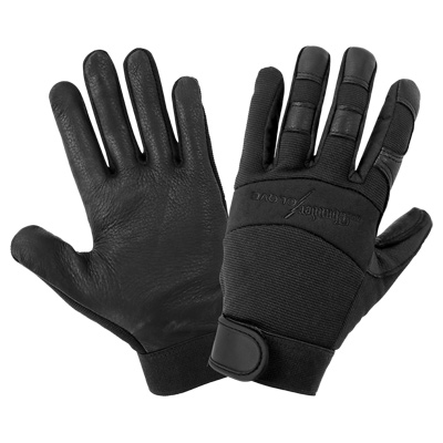 woThunder Glove Premium-Grade Grain Deerskin Leather Palm Mechanics Style Gloves 10(XL)