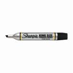 Sharpie King Size 15001 Non-Washable Permanent Marker, 7 mm Chisel Felt Tip, Aluminum, Black