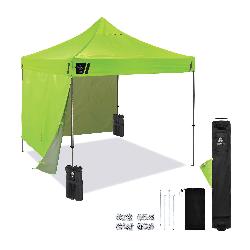 SHAX 12951 6051 Heavy-Duty Single Water Repellent Pop-Up Tent Kit, 10 ft L x 10 ft W x 10 to 14 ft H, 300D Polyester, Lime