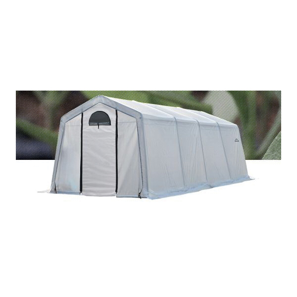 ShelterLogic GrowIT 70658 Waterproof Greenhouse-in-a-Box, 20 ft L x 10 ft W x 8 ft H, Polyethylene, Gray/Translucent