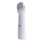 Showa Best 574-10 Heavy Duty Chemical-Resistant Gloves, SZ 10, Latex, White, Unlined Lining, 23 in L, Resists: Abrasion, Cut and Puncture, Unsupported Support, 46 mil THK