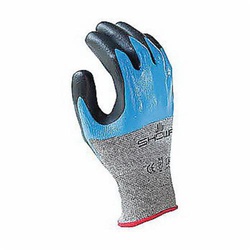 S-TEX S-TEX376L-08 Cut Resistant Gloves, L/SZ 8, Foam Nitrile Coating, Engineered Hagane Coil Fiber, Knit Wrist Cuff, Resists: Abrasion, Cut and Puncture, ANSI Cut-Resistance Level: A4