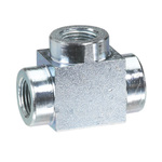 Simplex F11 Hydraulic Tee, 3/8 in Nominal, FNPT, Steel, Domestic