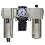 Sioux 1670 Filter-Regulator-Lubricator Combination Unit, 1/2 in NPT Port, Polycarbonate Bowl, 90 psi Pressure