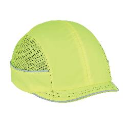 Skullerz 23331 8950 Impact-Resistant Micro Brim Bump Cap, Lime, Hi-Viz Polyester/Nylon, EN 812