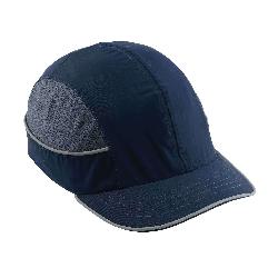 Skullerz 23343 8950 Impact-Resistant Short Brim Bump Cap, Navy, Hi-Viz Polyester/Nylon, EN 812