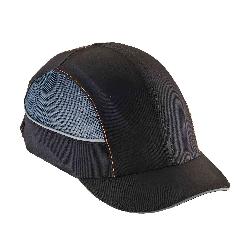 Skullerz 23370 8960 Impact-Resistant Short Brim Bump Cap With LED Lighting Technology, Black, Hi-Viz Polyester/Nylon, EN 812