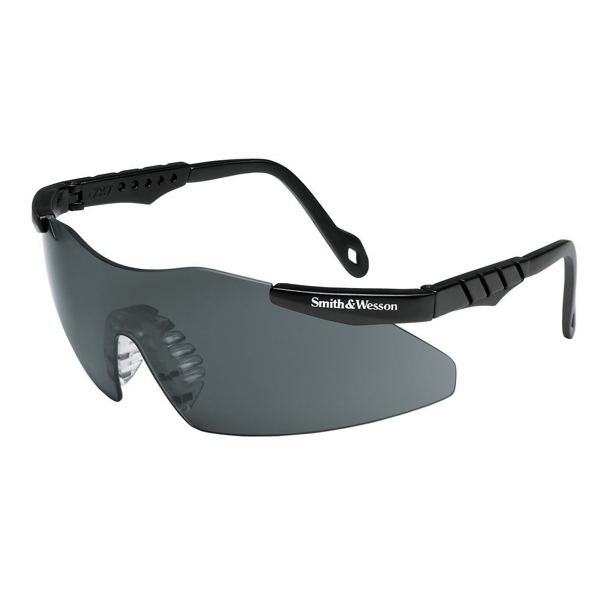 Smith & Wesson 19824 Magnum 3G Mini Safety Glasses, Anti-Scratch, Smoke Lens, Frameless Frame, Black, Nylon Frame, Polycarbonate Lens, ANSI Z87.1+2010
