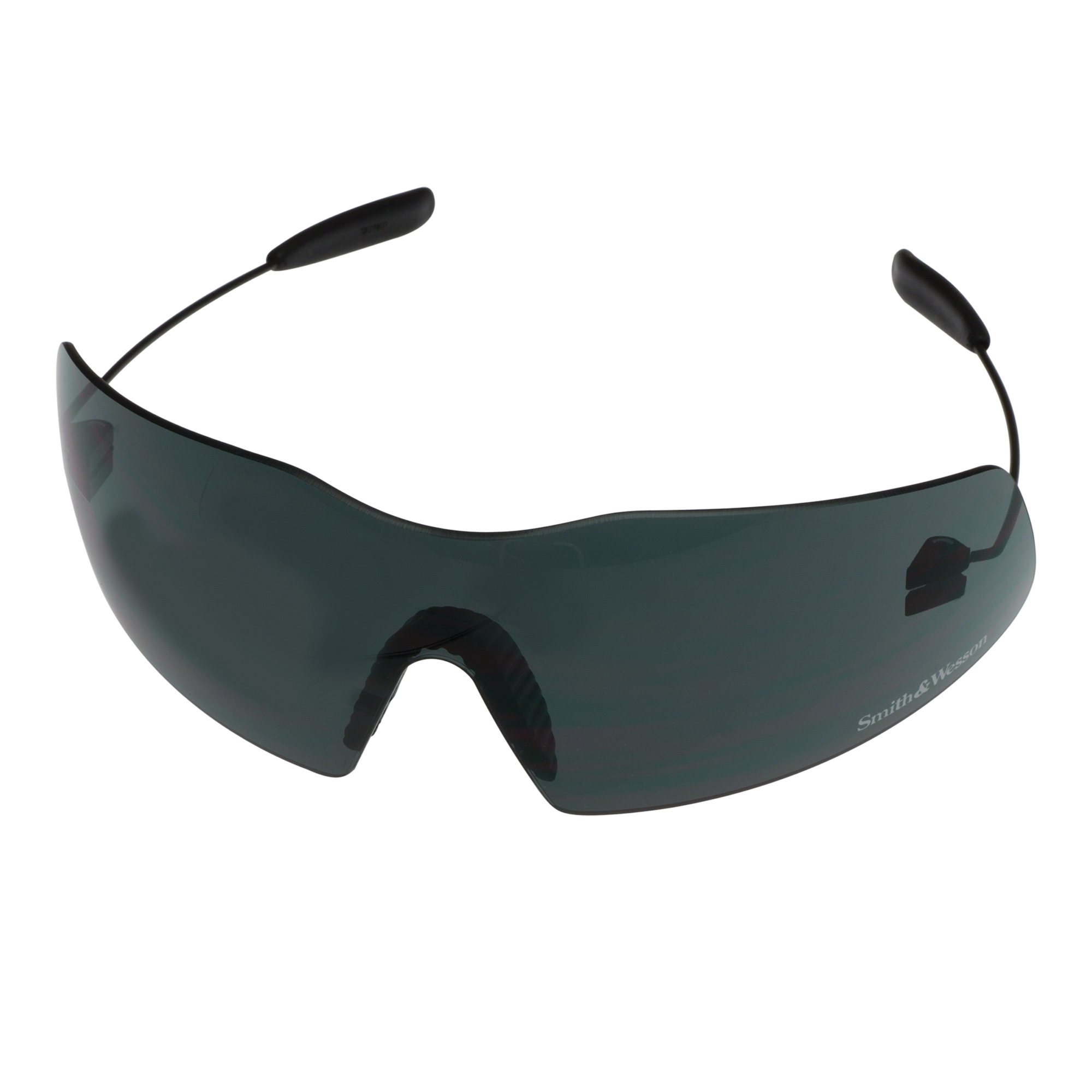 Smith & Wesson 19853 Phantom Safety Glasses, Anti-Scratch, Smoke Lens, Frameless Frame, Black, Metal Frame, Polycarbonate Lens, ANSI Z87.1+2010
