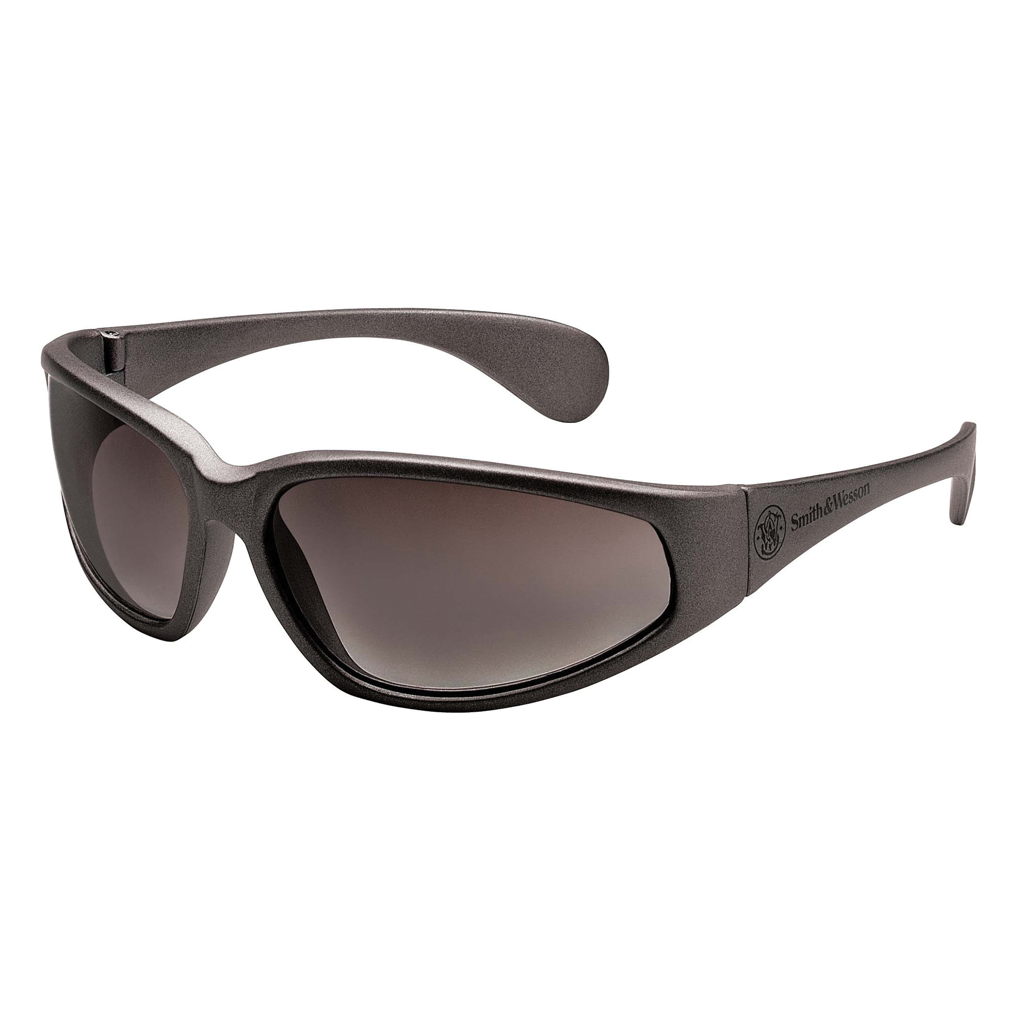 Smith & Wesson 19859 38 Special Lightweight Safety Glasses, Anti-Scratch, Smoke Lens, Black, Nylon Frame, Polycarbonate Lens, ANSI Z87.1, TAA Compliant