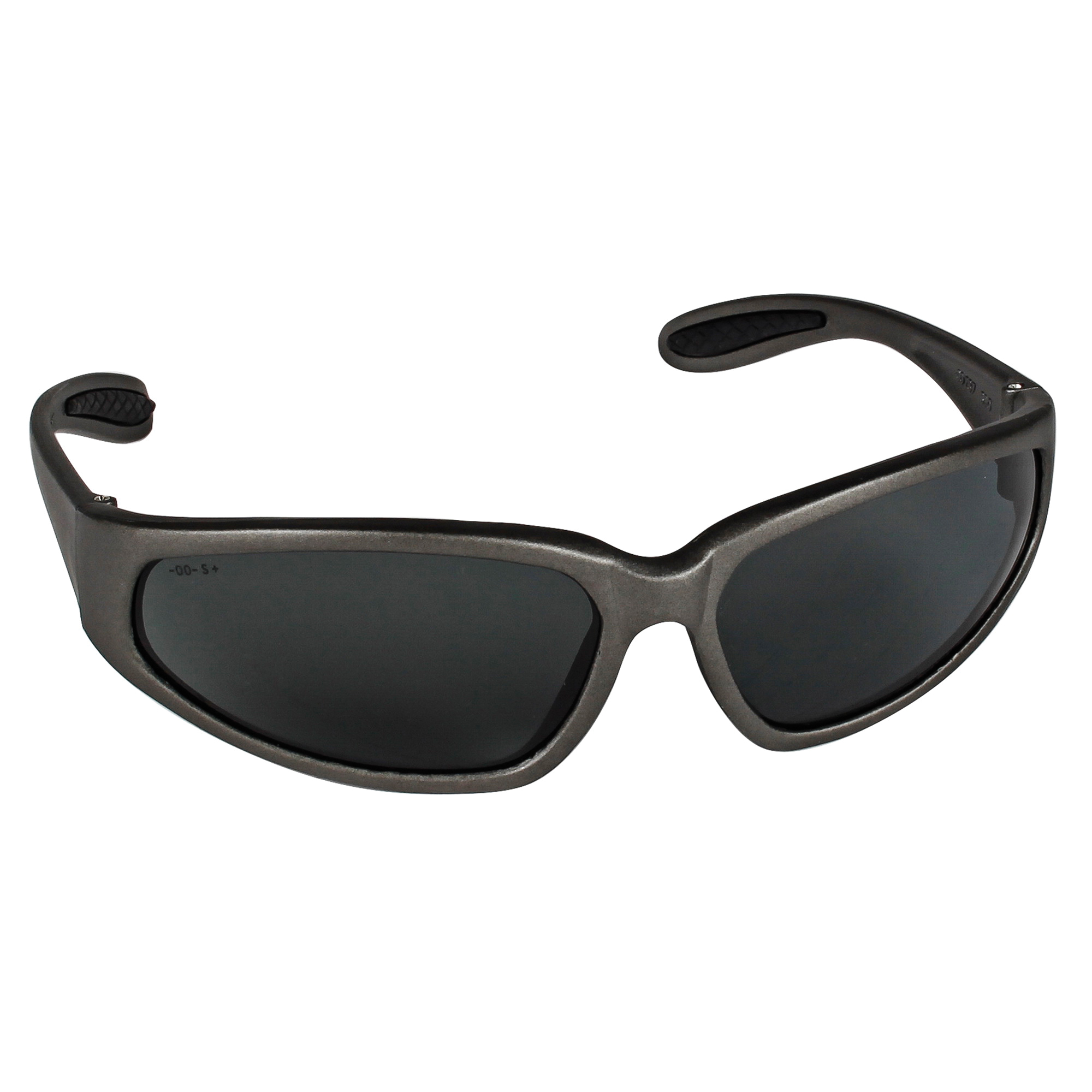 Smith & Wesson 19871 Viewmaster Safety Glasses, Anti-Scratch, Polarized Smoke Lens, Full Framed/Wrap Around Frame, Metallic Gray, Nylon Frame, Polycarbonate Lens, ANSI Z87.1+ 2010