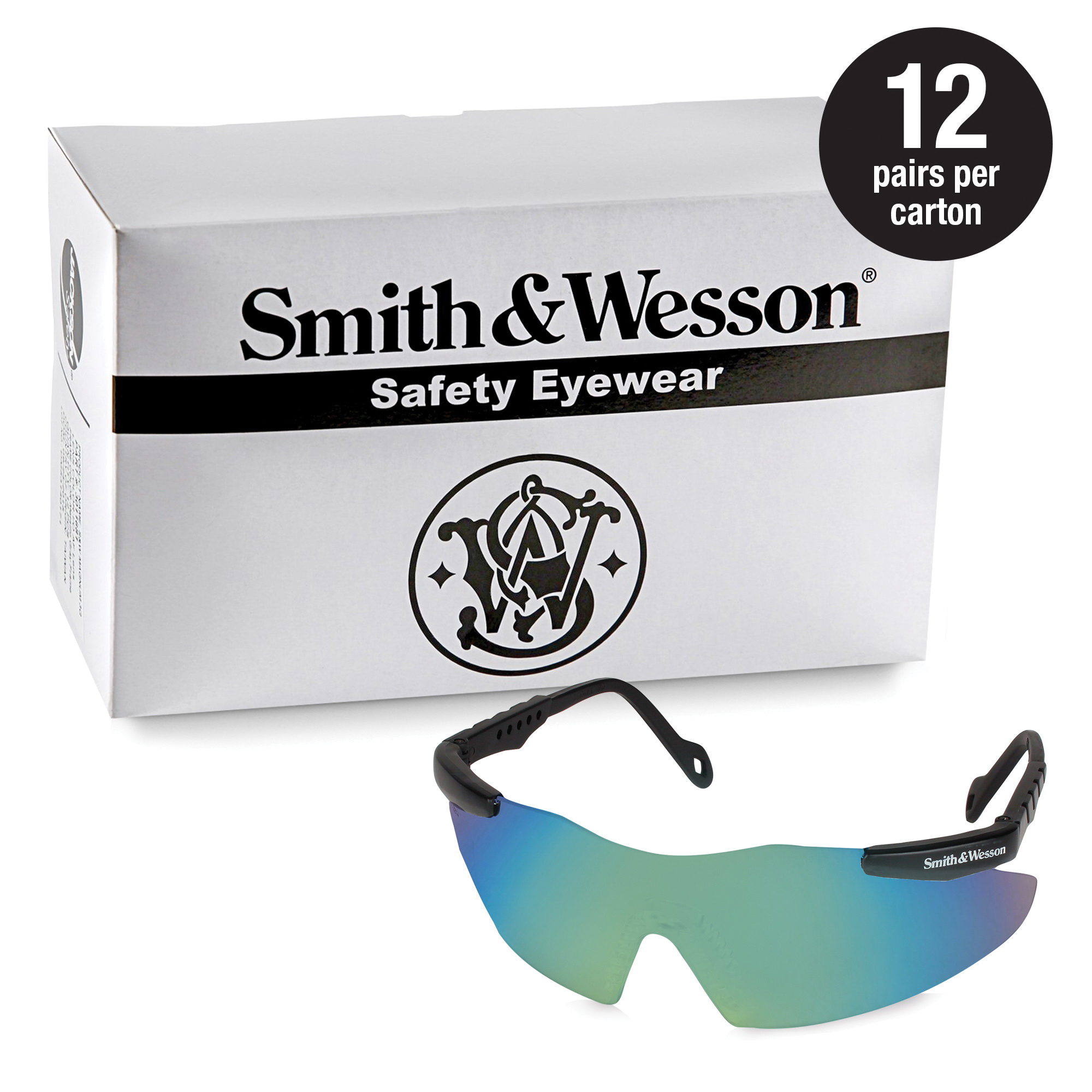 Smith & Wesson 19940 Magnum 3G Safety Glasses, Anti-Scratch, Gold Metallic Mirror Lens, Frameless Frame, Black, Nylon Frame, Polycarbonate Lens, ANSI Z87.1+2010, TAA Compliant