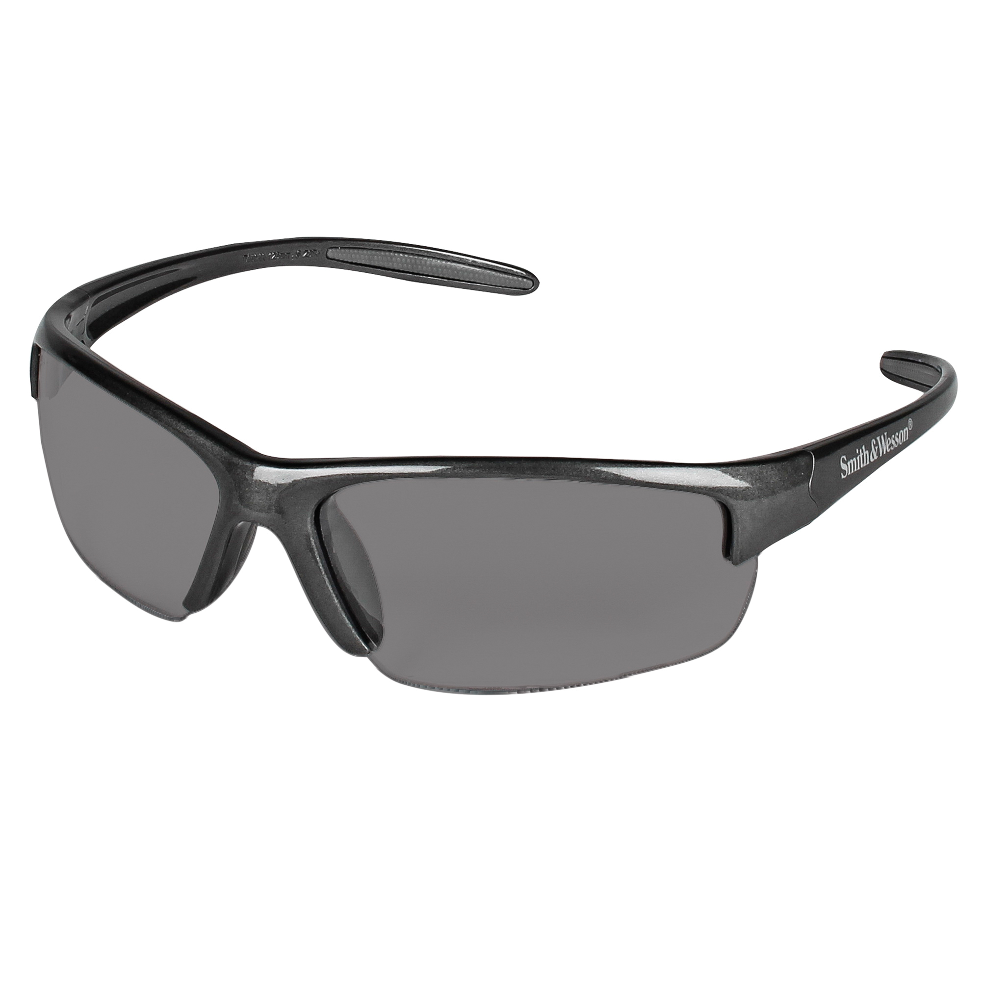 Smith & Wesson 21297 Equalizer Safety Glasses, Anti-Scratch, Smoke Lens, Frameless Frame, Gunmetal, Nylon Frame, Polycarbonate Lens, ANSI Z87.1+2010