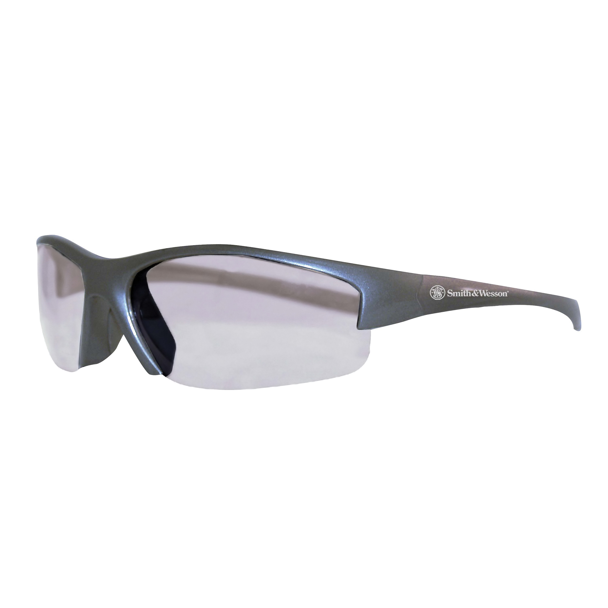 Smith & Wesson 21298 Equalizer Safety Glasses, Anti-Scratch, Indoor/Outdoor Lens, Frameless Frame, Gunmetal, Nylon Frame, Polycarbonate Lens, ANSI Z87.1+2010