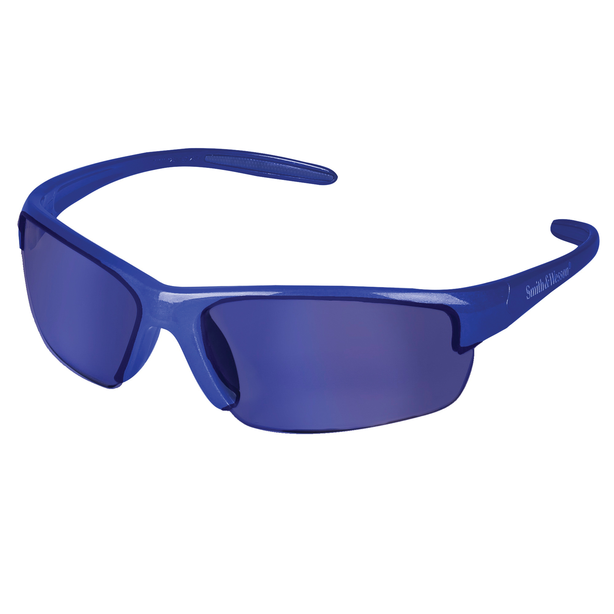 Smith & Wesson 21301 Equalizer Safety Glasses, Anti-Scratch, Blue Mirror Lens, Frameless Frame, Blue, Nylon Frame, Polycarbonate Lens, ANSI Z87.1+2010