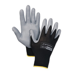 Sperian by Honeywell 395-L Pure Fit 395 Lightweight General Purpose Gloves, Coated, L, Foam Nitrile Palm, 13 ga Nylon, Black/Gray, Knit Wrist Cuff, Foam Nitrile Coating, Resists: Abrasion, Cut, Nicks and Tear, Nylon Lining