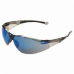 Uvex by Honeywell A803 A800 General Purpose Safety Eyewear, Anti-Scratch/Hard Coat, Blue Mirror Lens, Wrap Around Frame, Gray, Polycarbonate Frame, Polycarbonate Lens, ANSI Z87.1-2010