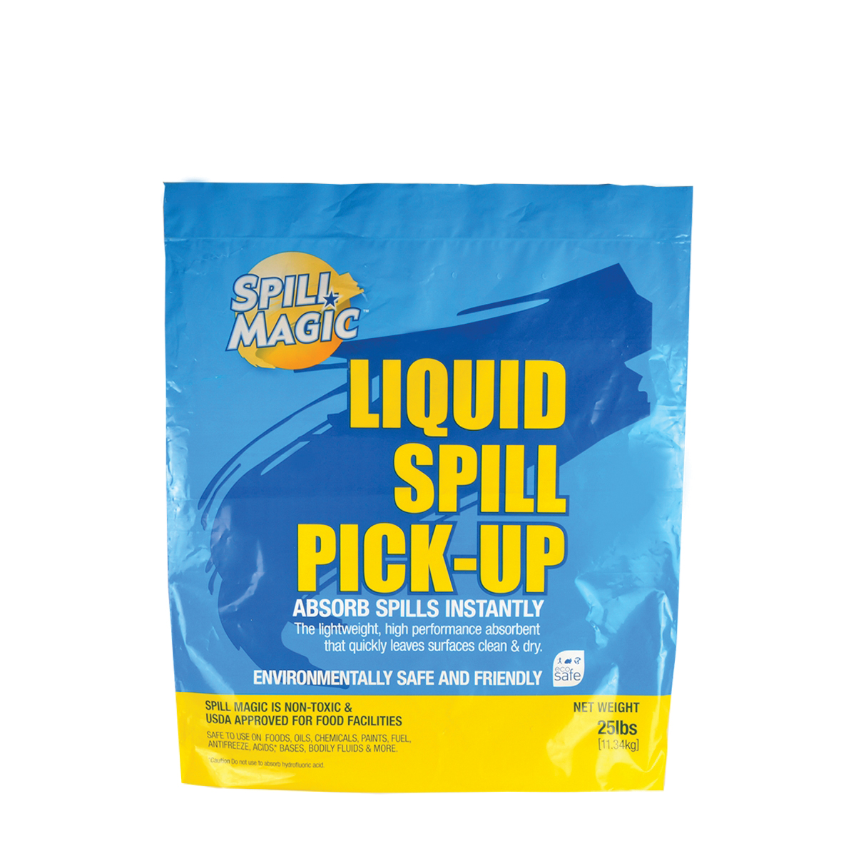 Spill Magic 97125 Lightweight High Performance Absorbent Powder, 25 lb Bag, 8 gal/kg Absorption, Fluids Absorbed: Universal