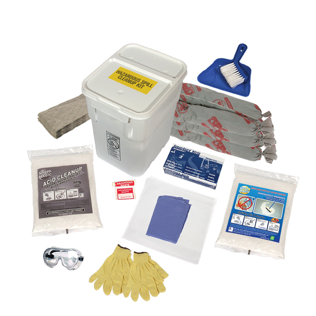 Spill Magic 97127 Hazmat Spill Kit, 13 gal, Fluids Absorbed: Corrosive Spills and Small Chemicals