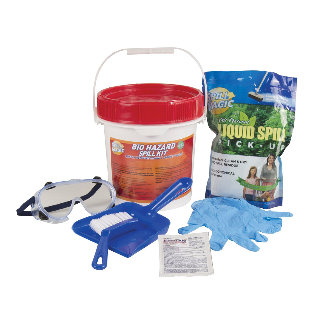 Spill Magic 97501 Biohazard Spill Kit, Pail, Fluids Absorbed: Blood, Spit, Urine and Vomit