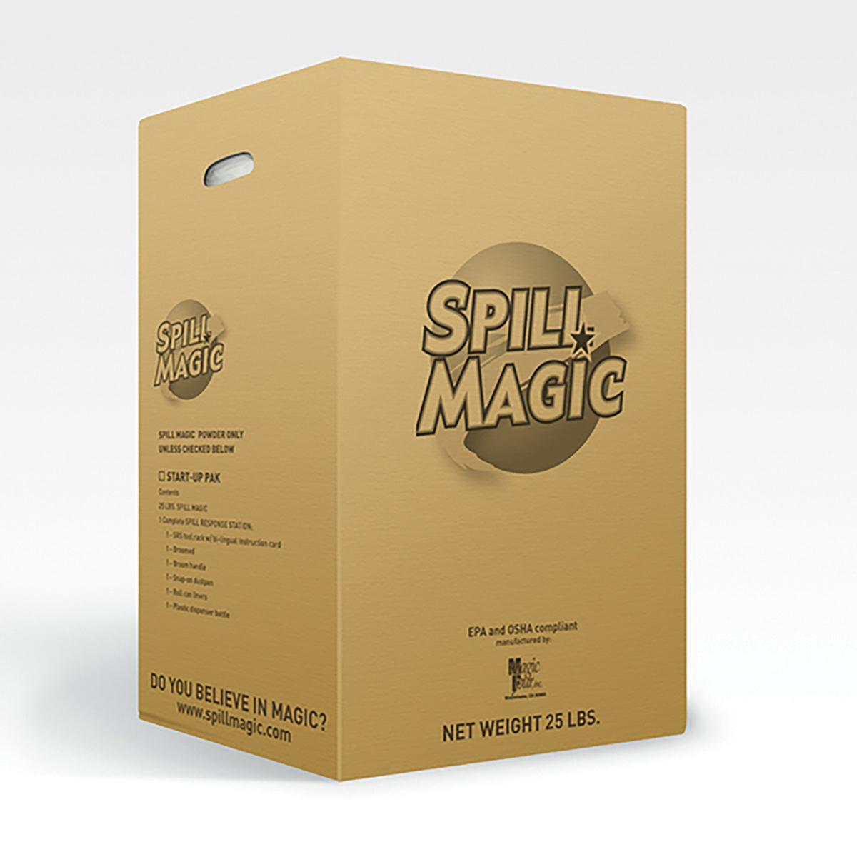 Spill Magic SM103 Lightweight Absorbent Powder, 25 lb Box, 8 gal/kg Absorption, Fluids Absorbed: Universal