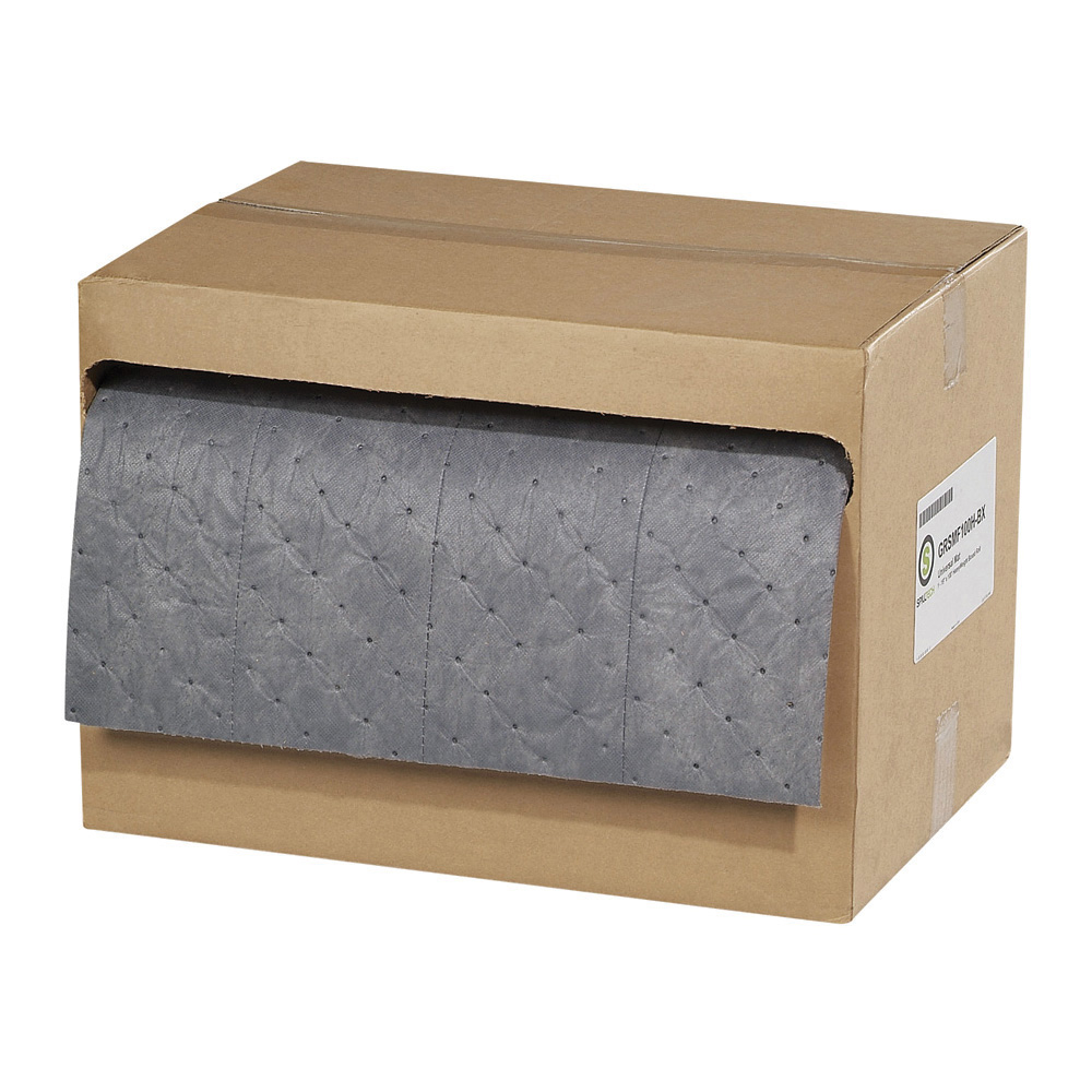 SpillTech GRSMF100H-BX Transformer Heavyweight Oil-Only Universal Mat Roll, 100 ft L x 15 in W, 18.9 gal Absorption, Polypropylene