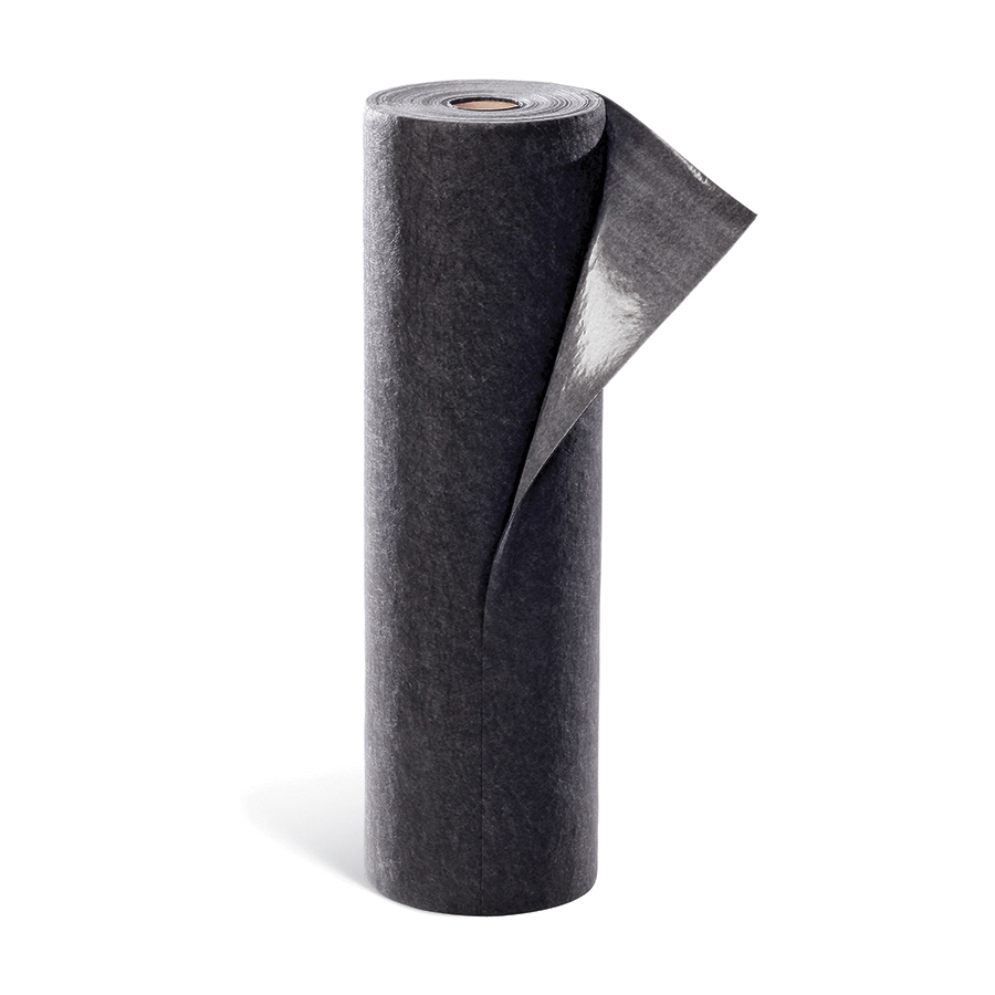 SpillTech NRT100S-BK Floor Grabber Lightweight Universal High Traffic Mat Roll, 100 ft L x 36 in W, 8 gal Absorption, Polypropylene