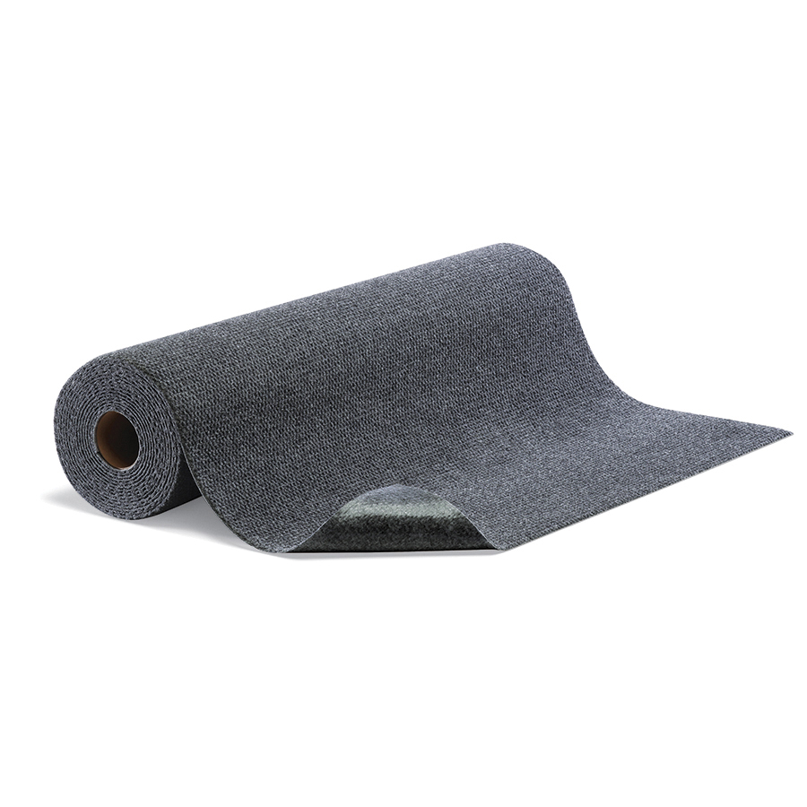SpillTech NRT25H-GY Floor Grabber Heavyweight Universal High Traffic Carpet Mat Roll, 25 ft L x 36 in W, 6.8 gal Absorption, Polypropylene