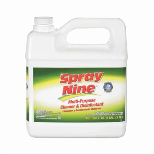 Spray Nine 26801 MP Series Multi-Purpose Cleaner and Disinfectant, 1 gal Spray Bottle, Citrus Odor/Scent, Clear, Liquid Form