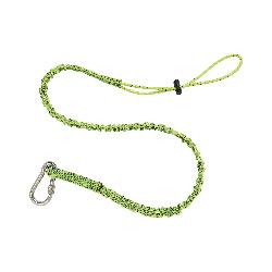 Squids 19017 3101 Extended Tool Lanyard, 42 to 54 in L Extended, 15 lb Capacity, Carabiner Connection, Tubular Nylon Webbing, Lime