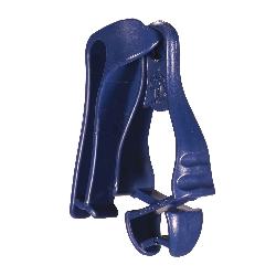Squids 19142 3405MD Metal Detectable Glove Clip Holder With Belt Clip, Acetal Copolymer, Deep Blue