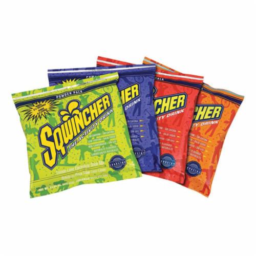 Sqwincher 016044-AS Powder Pack Dry Mix Sports Drink Mix, 23.83 oz Pack, 2.5 gal Yield, Powder Form, Assorted